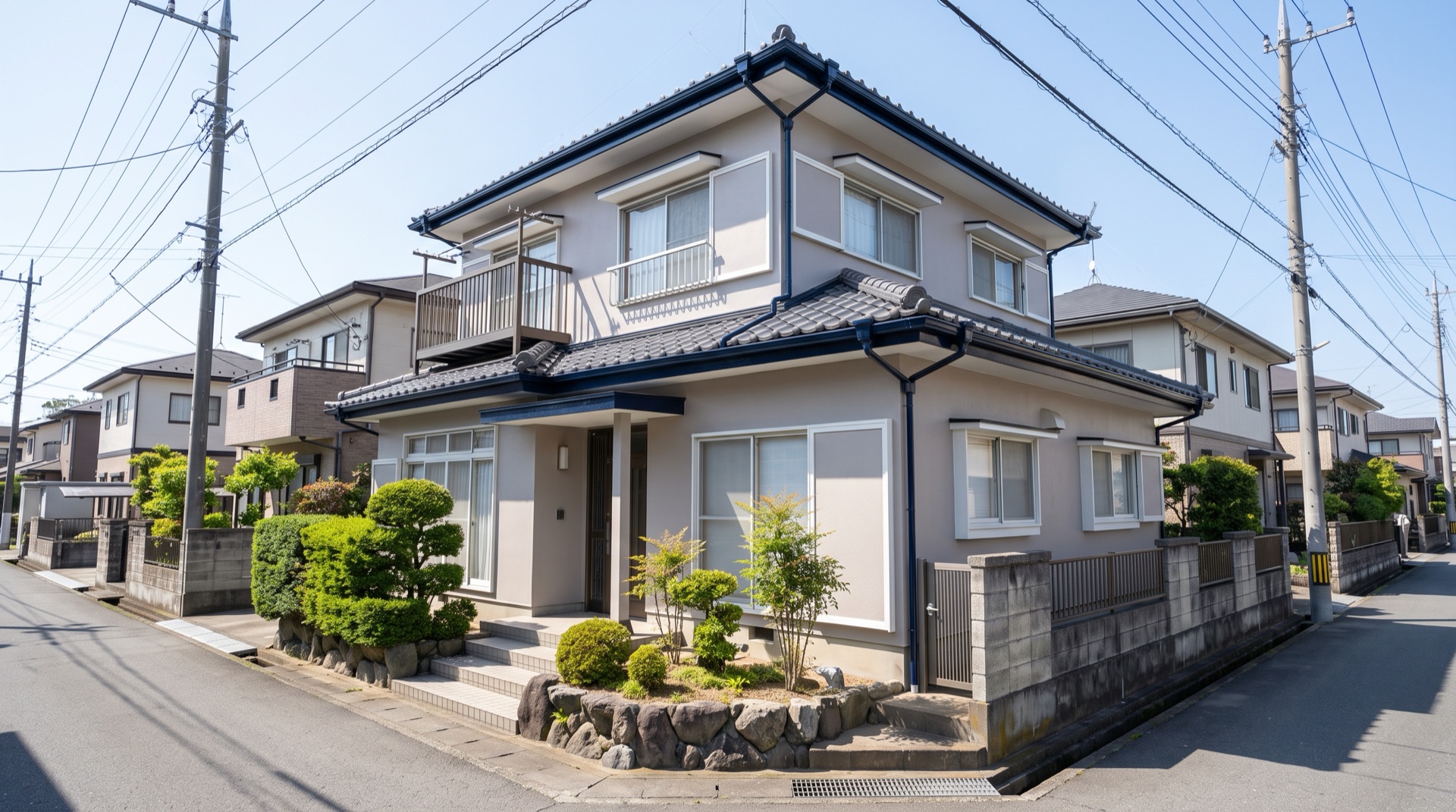 塗り替えを終えた宇都宮市の住宅