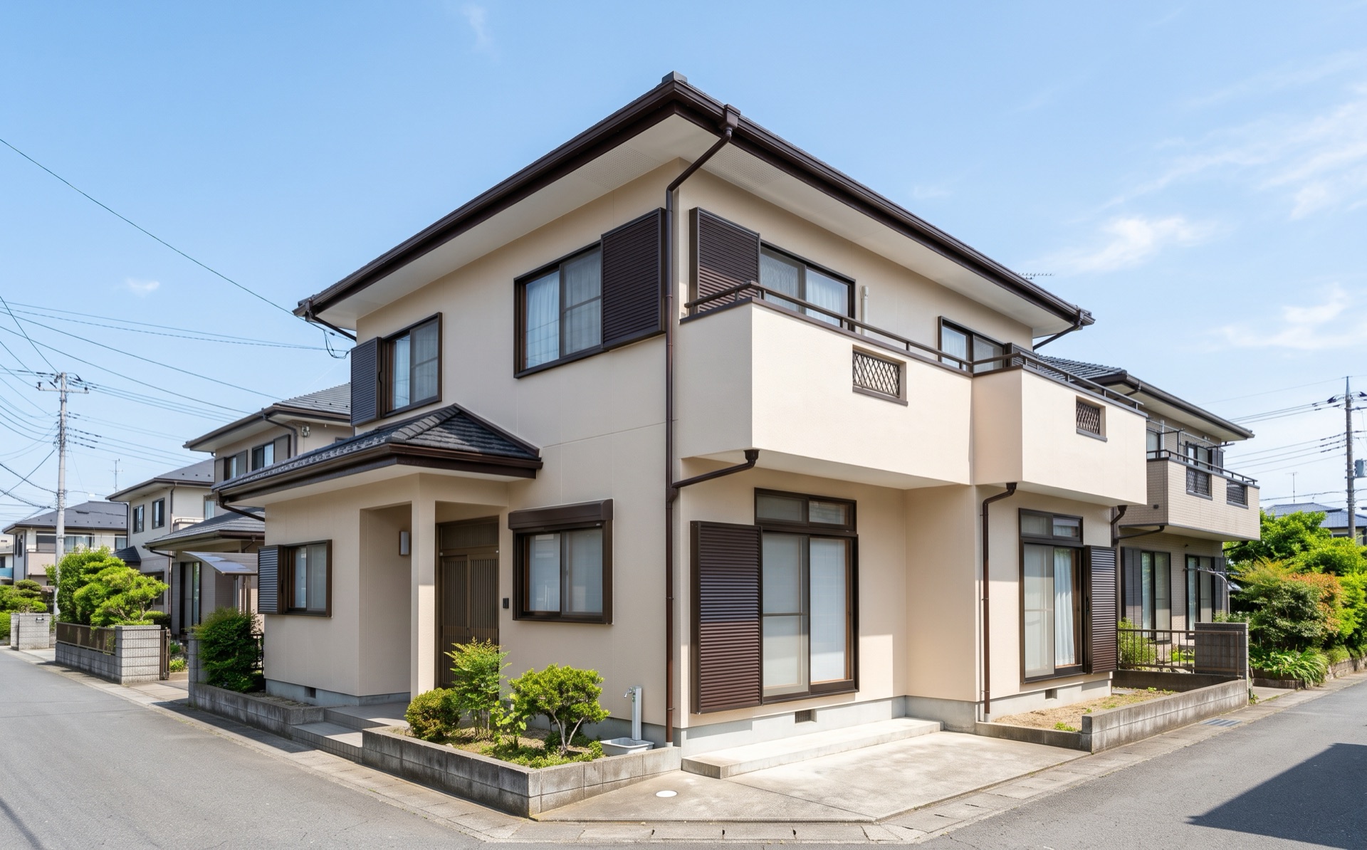 塗り替えを終えた住宅の外壁
